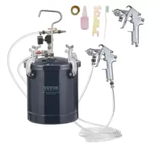 Image of VEVOR Spray Paint Pressure Pot Tank, 10L/2.5gal Air Paint Pressure Pot, 1.5mm+4mm Two Nozzles Two Spray Paint Guns for Industry Home Decor Architectur