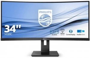 Image of Philips 34" 345B1C Quad HD Curved LED Monitor