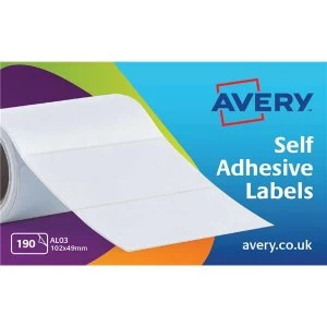 Image of Avery AL03 White Typewriter Address Rolls Pack 190