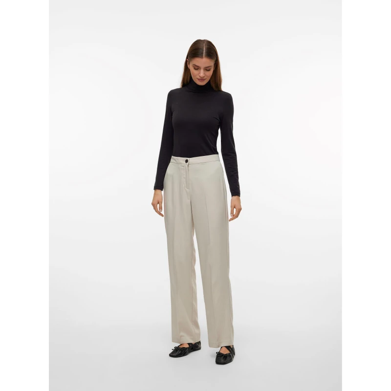 Image of Vero Moda Vmrita Mid Waist Trousers - Cream Cream 26 S