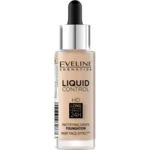 Image of Eveline Cosmetics Liquid Control Liquid Foundation With Pipette Shade 015 Light Vanilla 32 ml