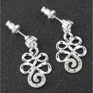Image of Artisan Loops Dangle Silver Plated Earrings