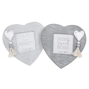 Image of Provence Cool Grey Heart Frame 3x3