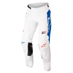 Image of Alpinestars Racer Compass Pants Off White Red Fluo Blue 32
