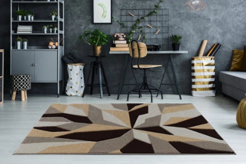 Image of Smart Living Smart Living Modern Hand Carved Soft Thick Area Rug - Contemporary in Brown Size: 60cm x 110cm Brown 60cm x 110cm Unisex 1000000286458