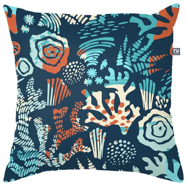 Image of rucomfy Sea Breeze Indoor Outdoor Cushion - Blue