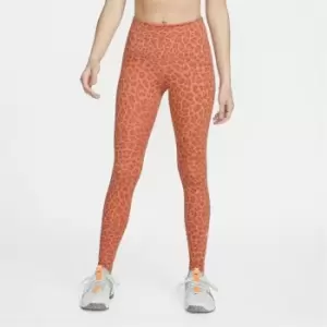 Image of Nike One Dri-FIT High-Rise Printed Leggings Ladies - Pink