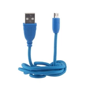 Image of Urbanz INC-MU/U-1-BL Braided Cord Micro USB to USB Cable 1M - Blue