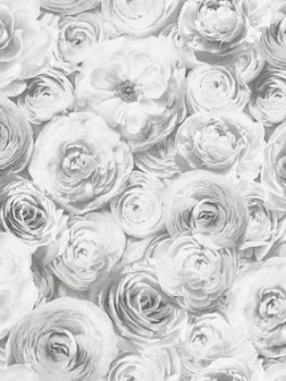Image of Arthouse Wild Rose Silver Wallpaper