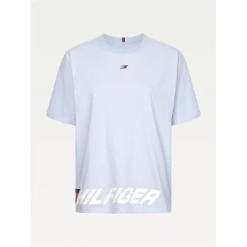 Image of Tommy Sport Wrap Oversized T Shirt - Breezy Blue