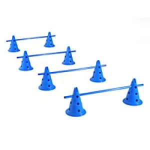 Image of PawHut Dog Agility Set 8x Conical Barrels, 4x Crossbars Blue