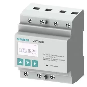 Image of Siemens 7KT PAC1600 3 Phase LCD Energy Meter with Pulse Output