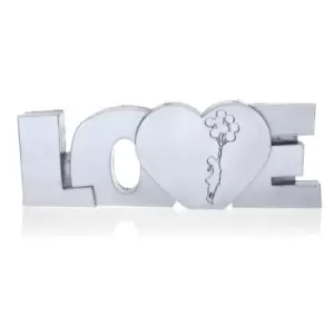 Image of Big Love Sign Candle &ndash; Silver
