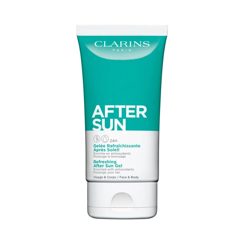 Image of Clarins Refreshing After Sun Gel for Face & Body Multi female