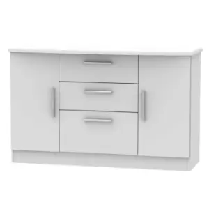 Image of Fourisse Ready Assembled 2 Door 3 Drawer Sideboard Grey Matt