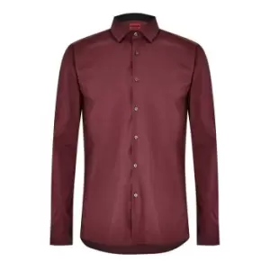 Image of Hugo Cotton Stretch Shirt - Red