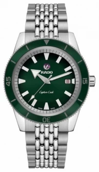 Image of RADO XL 'Captain Cook' Stainless Steel Bracelet Green Dial Watch