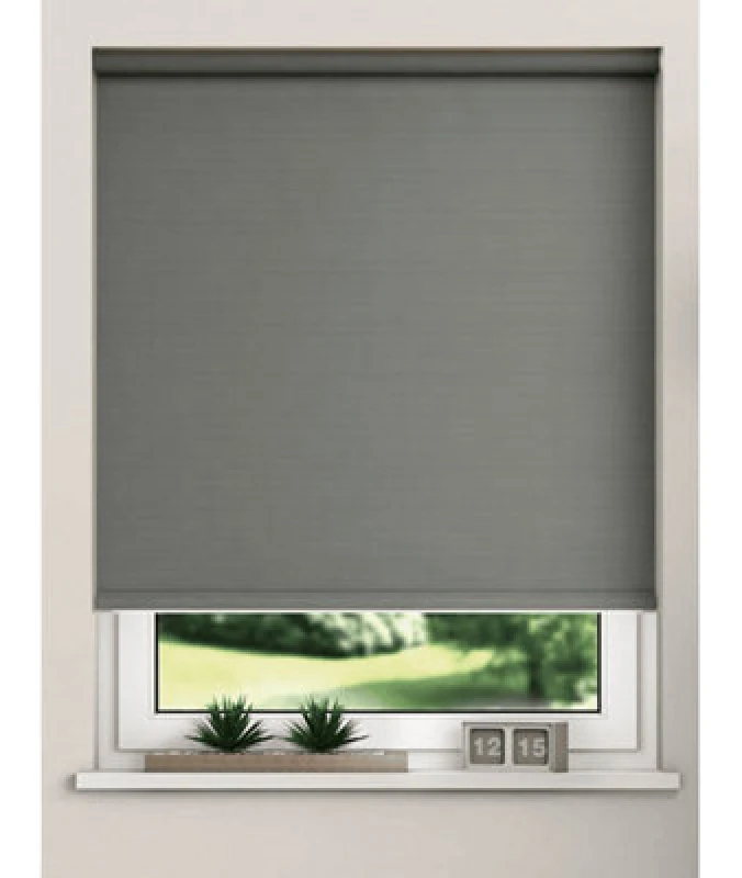 Image of Thermal Blackout Roller Blinds 175Cm Drop X Width 70Cm Slate Grey