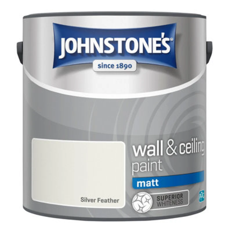 Image of Johnstone's Matt Emulsion Paint, 2.5L, Silver Feather