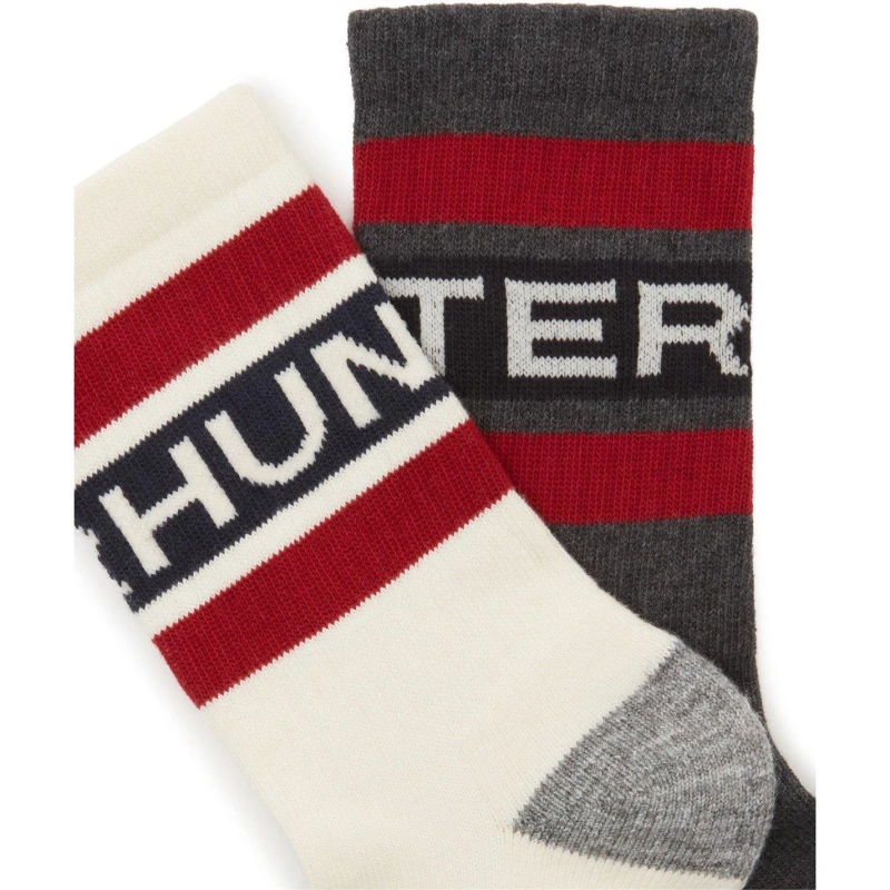 Image of Hunter 2 Pack Socks Mens Coal/White male 9-12