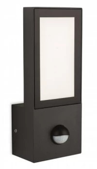 Image of Integrated LED Outdoor PIR Wall Light Graphite IP65