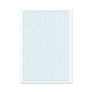 Image of RHINO A4 Isometric Exercise Paper 100 Leaf, 10mm Isometric Grid