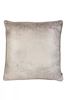 Image of Cinder Metallic Jacquard Piped Cushion