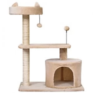 Image of PawHut Cat Tree Beige 410 mm x 610 mm x 810 mm