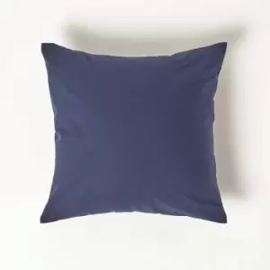 Image of Navy Blue Continental Egyptian Cotton Pillowcase 200 Thread Count, 40 x 40cm - Navy Blue - Navy Blue - Homescapes