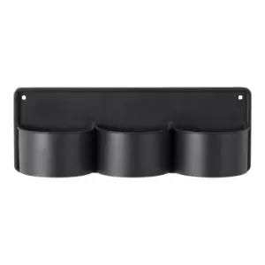 Image of Gallery Interiors Set of 3 Veronica Wall Planter Metal Matt Black / Large