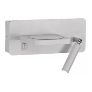 Image of Cristal Rob 21.5cm LED Wall Light 5W+3W 526Lm 3000K usb and Wireless Charge White