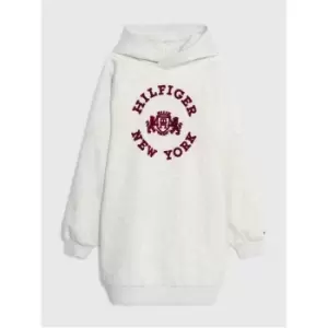 Image of Tommy Hilfiger Hilfiger Crest Hoodie Dress - Grey