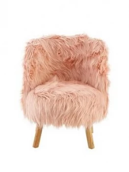 Image of Premier Housewares Kids Faux Fur Chair - Pink