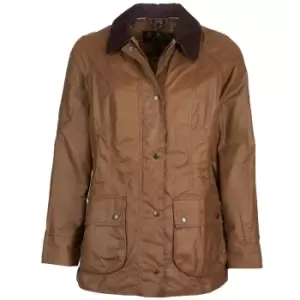 Image of Barbour Womens Beadnell Wax Jacket Bark 14