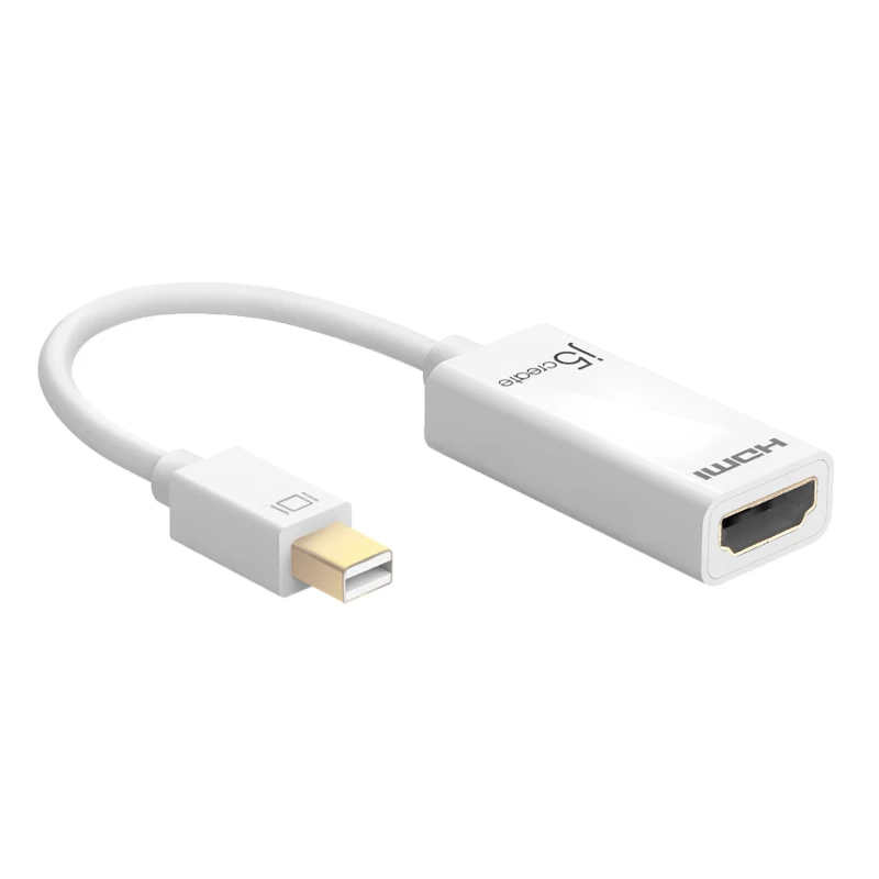 Image of j5 create j5create JDA159 mini DisplayPort to 4K HDMI Adapter, White JDA159-N