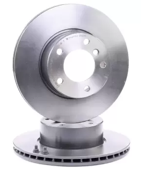 Image of PAIR PAINTED BREMBO BRAKE DISCS 09.6924.11