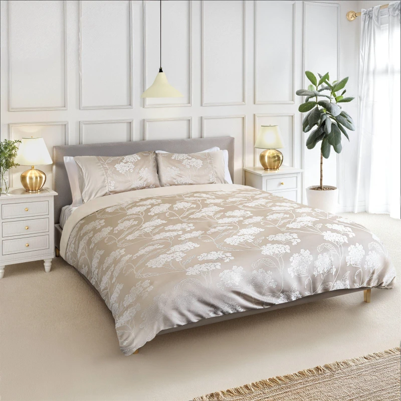 Image of Emma Barclay Blossom Duvet Set Double Bed Cream BLMDBCRM