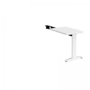 Image of TR10 single return desk 800mm x 600mm - white frame and white top