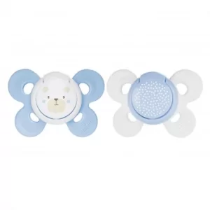Image of Chicco Physio Comfort Boy Silicone Soother 0-6M 2 Pieces