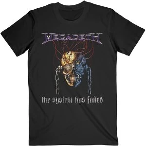 Image of Megadeth - Systems Fail Unisex Medium T-Shirt - Black
