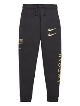 Image of Nike Boys Nsw Swoosh Pants - Black/Gold