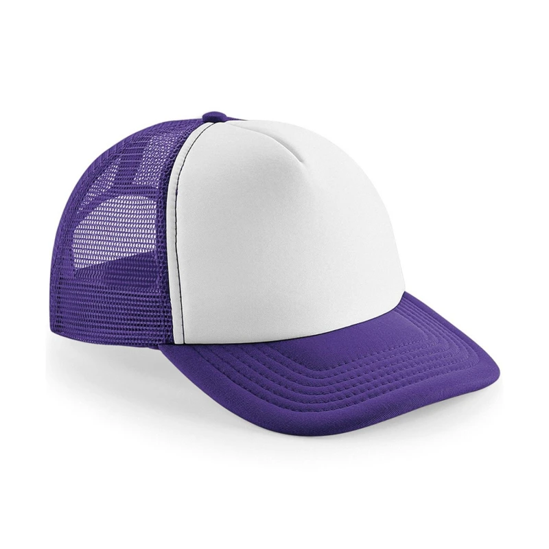 Image of Beechfield Womens Vintage Snapback Trucker Cap in Purple Purple Female One Size