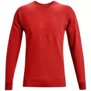 Image of Under Armour Fleece Crew Sweatshirt Mens - Orange