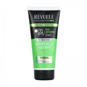 Image of Revuele Charcoal & Green Tea Shaving Gel & Face Wash 300ml