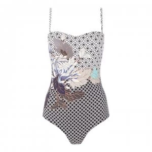 Image of Jets Jets Modular Print Swimsuit - BLACK/WHITE