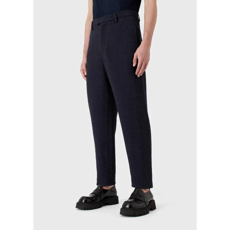 Image of Emporio Armani Trousers Straight Trousers 40R Blue 33445118390