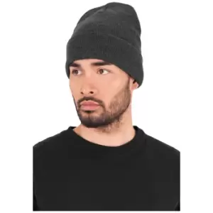 Image of Flexfit Unisex Long Knit Beanie (One Size) (Dark Grey)