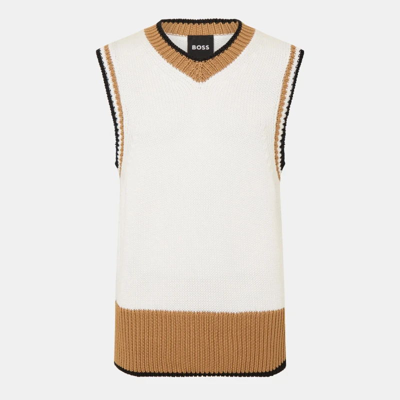 Image of Boss Mens Vest Sweater White male XL