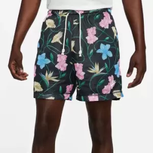 Image of nike GA DRI-FIT SANDARD ISSUE AOP 6" SHORTS, BLACK/Pale IVORY