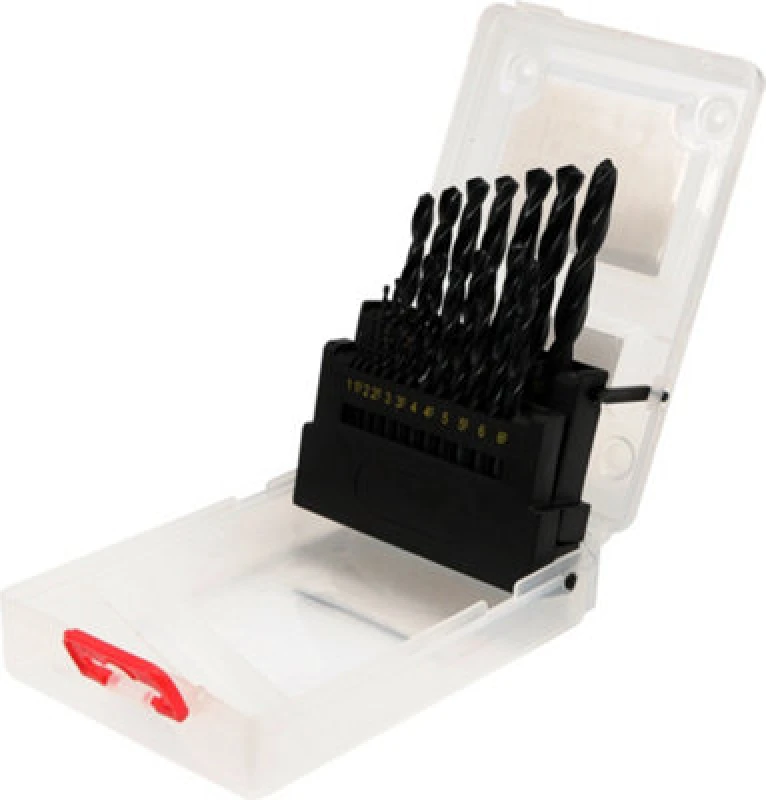 Image of YATO YT-4462 Twist Drill Bit Set Number of tools: 19, Ø: 10mm Twist Drill Bit Set (6704)